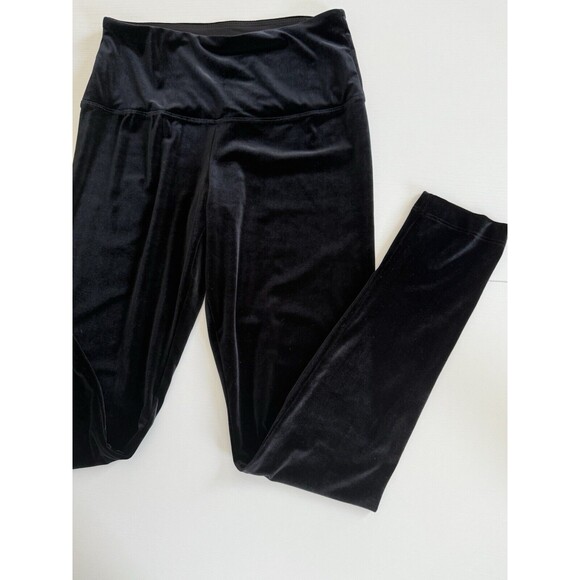 Lysse Mara Velvet Legging black size M medium velour pull on stretch - Picture 3 of 8